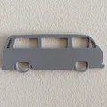 Mô hình trang trí tường xe van cổ điển Volkswagen T3 cực chất - Thumbnail 3