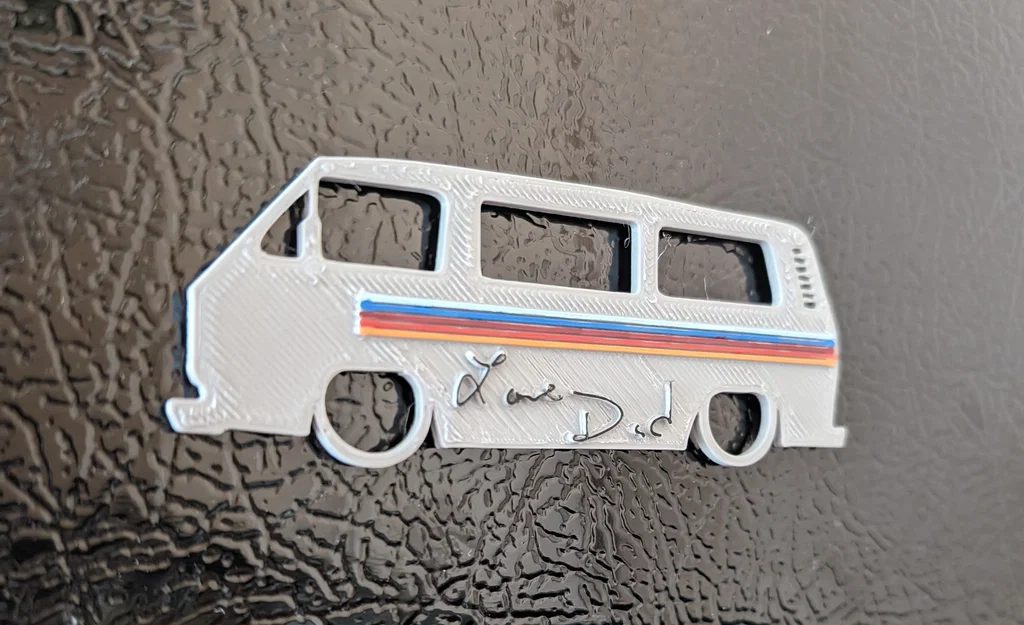Mô hình trang trí tường xe van cổ điển Volkswagen T3 cực chất - Image 4