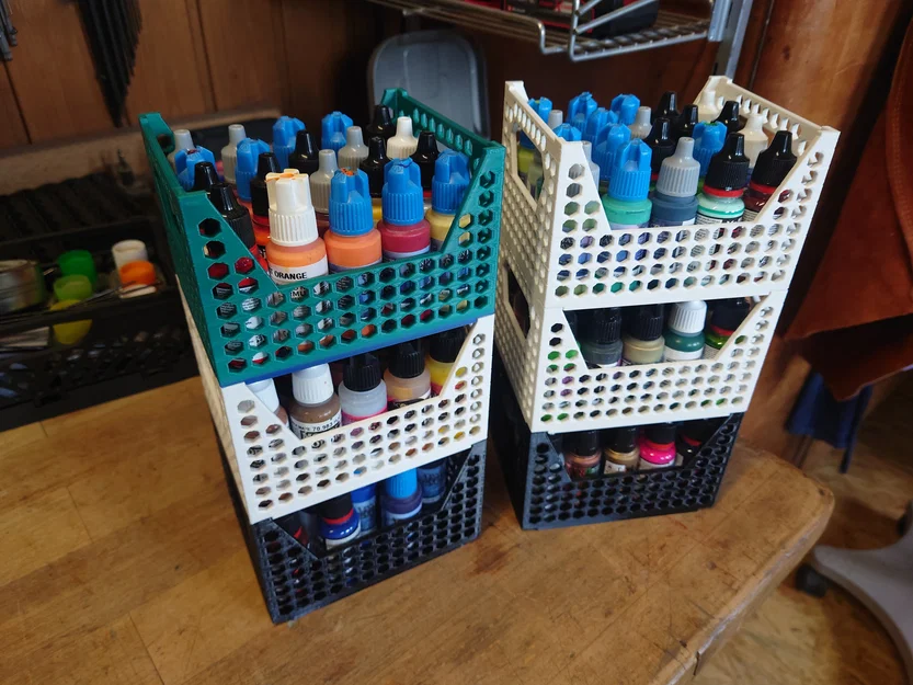 Kệ/Hộp xếp chồng cho Vallejo, Scale75... (có/không nam châm) - Image 1