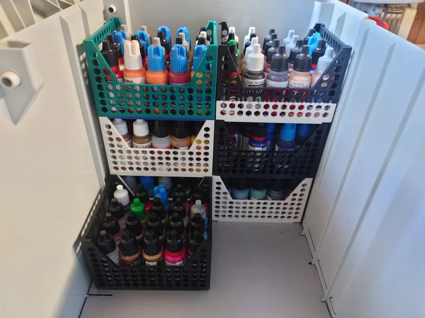 Kệ/Hộp xếp chồng cho Vallejo, Scale75... (có/không nam châm) - Image 2