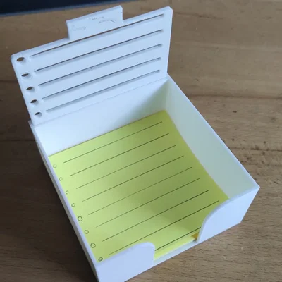 Khay đựng giấy note kèm thước kẻ danh sách tiện lợi
