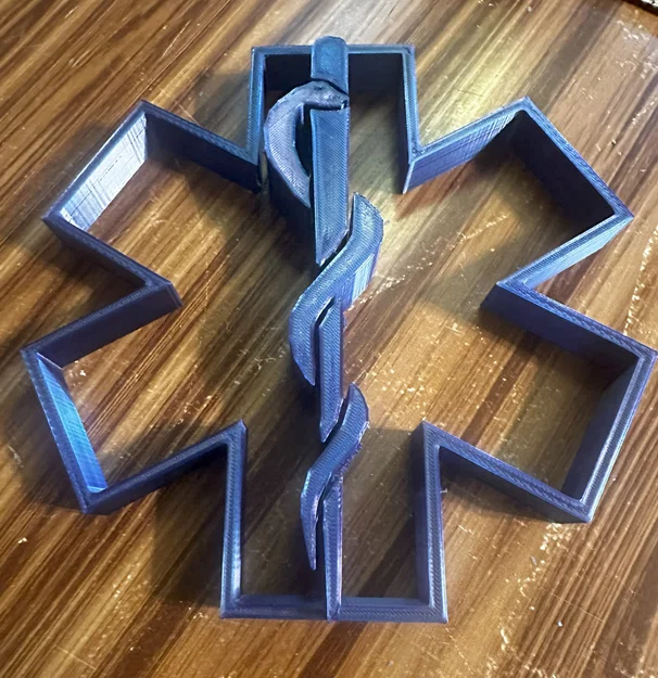 Mô hình in 3D Star of Life: Biểu tượng y tế treo tường chuyên nghiệp - Image 1