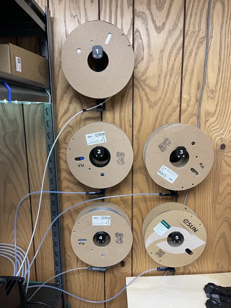 Giá treo cuộn filament gắn tường kèm ngàm PTFE cho MMU3 - Image 2
