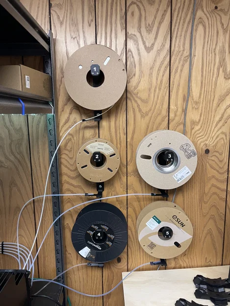 Giá treo cuộn filament gắn tường kèm ngàm PTFE cho MMU3 - Image 7