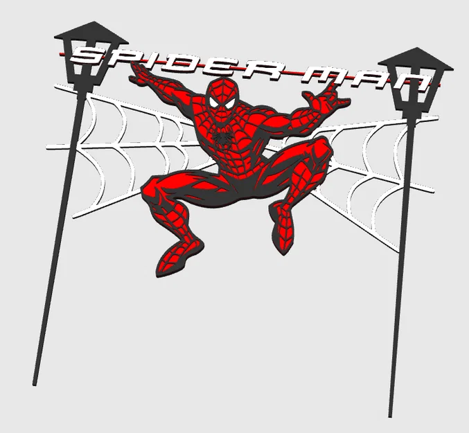 Mô hình trang trí bánh kem Spiderman cho tiệc sinh nhật - Image 2