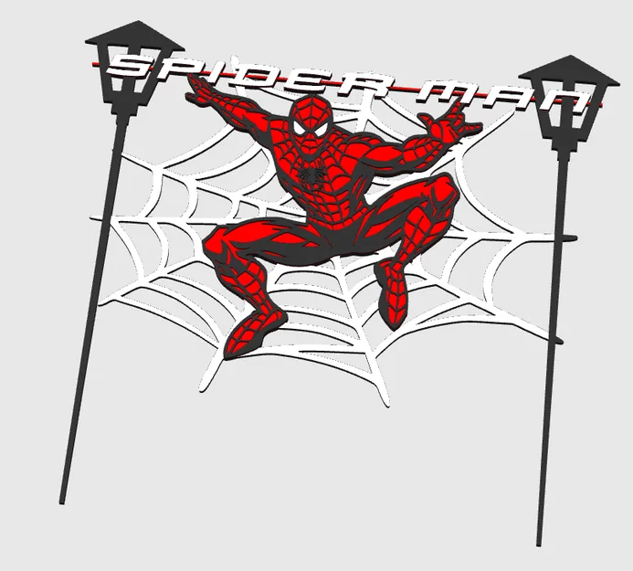 Mô hình trang trí bánh kem Spiderman cho tiệc sinh nhật - Image 4