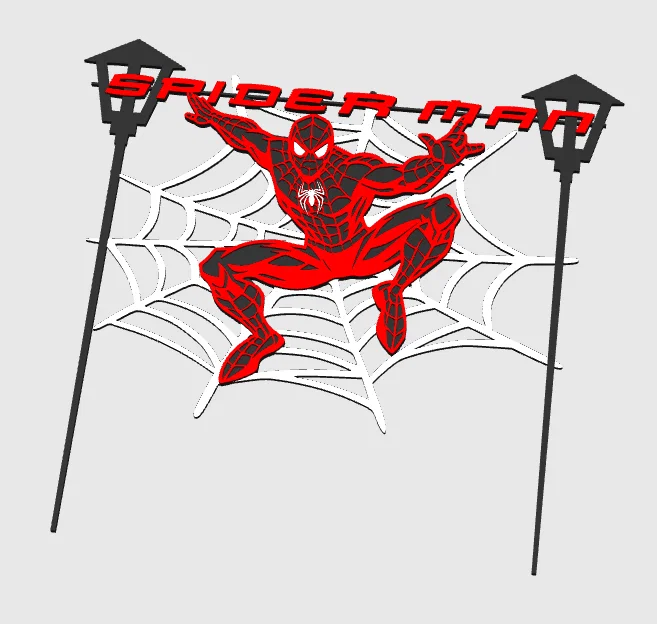 Mô hình trang trí bánh kem Spiderman cho tiệc sinh nhật - Image 5