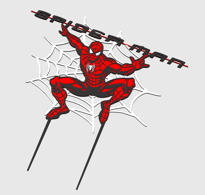Mô hình trang trí bánh kem Spiderman cho tiệc sinh nhật - Image 6