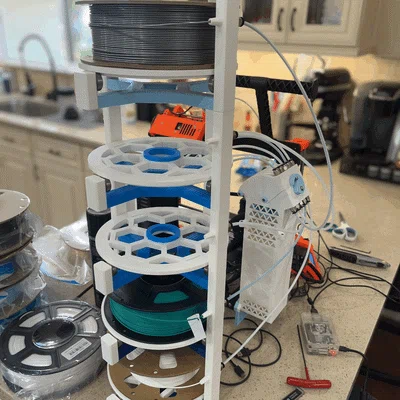 Giá đỡ cuộn filament nằm ngang xếp tầng (Stackable horizontal spool holder)