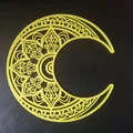 Mẫu trang trí tường hình trăng khuyết nghệ thuật 3D (Ornate Moon) - Thumbnail 1