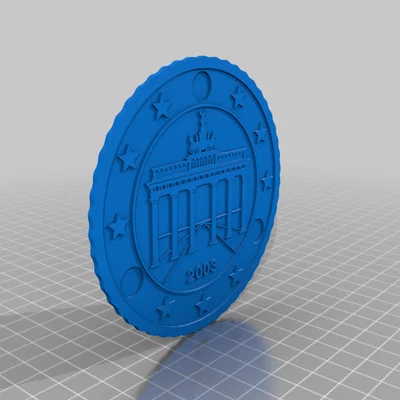 Lót ly hình đồng xu Euro 50 cent (Coin coaster Euro 50 cent)