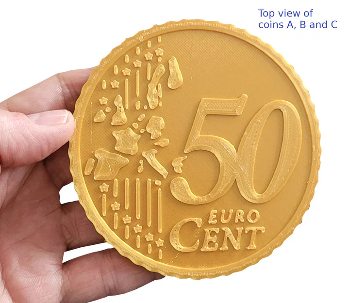 Lót ly hình đồng xu Euro 50 cent (Coin coaster Euro 50 cent) - Image 4