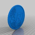 Lót ly hình đồng xu Euro 50 cent (Coin coaster Euro 50 cent) - Thumbnail 8