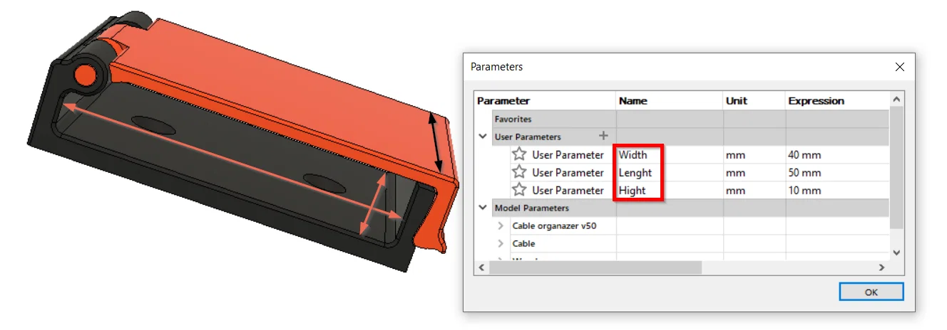 Kẹp cố định dây cáp đa năng tùy chỉnh thông số (Parametric V2) - Image 2