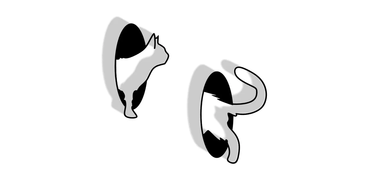 Mô hình trang trí tường chú mèo Portal Cat độc đáo - Tải file 3D - Image 1