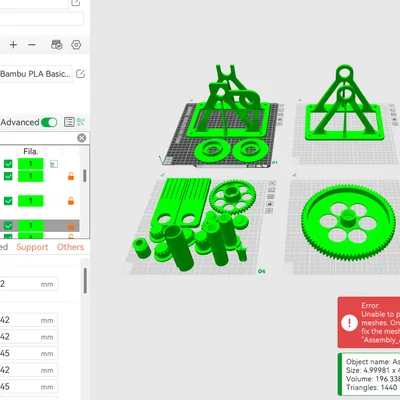 Bộ file STL linh kiện rời cho hệ thống thu sợi nhựa respool