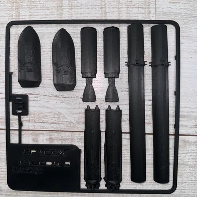 SpaceX Falcon 9 Kit card – Bộ kit card tên lửa Falcon 9 in 3D