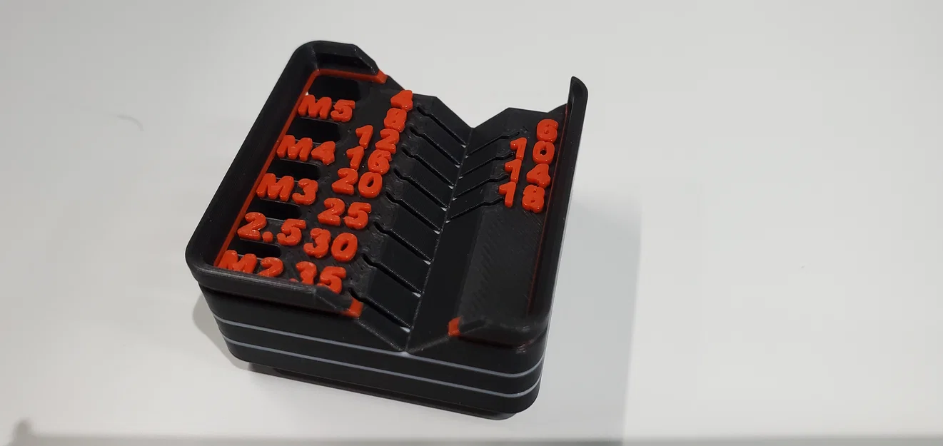 Công cụ đo vít Gridfinity 3D - Phụ kiện sắp xếp đồ nghề thông minh - Image 1