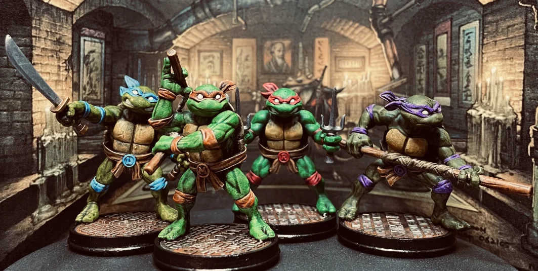 Bộ mô hình 4 chú rùa Ninja (TMNT) phong cách Lowpoly siêu chất - Image 3