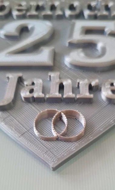 Mô hình trang trí kỷ niệm 25 năm ngày cưới (Silberhochzeit) in 3D - Image 2