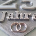 Mô hình trang trí kỷ niệm 25 năm ngày cưới (Silberhochzeit) in 3D - Thumbnail 2