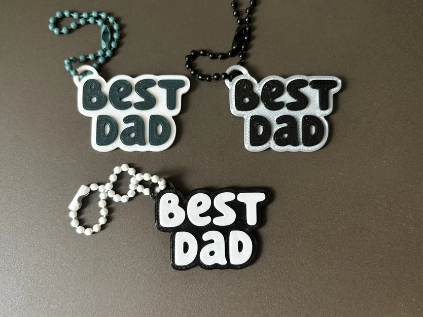 Móc khóa in 3D Best Dad - Món quà ý nghĩa dành tặng cha - Image 1