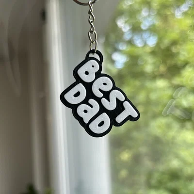 Móc khóa in 3D Best Dad - Món quà ý nghĩa dành tặng cha