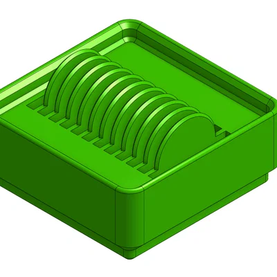 Khay đựng pin CR2016 chuẩn Gridfinity (Lắp nam châm không cần keo)