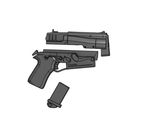 Mô hình súng Fallout 10mm Pistol - File in 3D chi tiết cho Cosplay - Image 2
