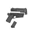 Mô hình súng Fallout 10mm Pistol - File in 3D chi tiết cho Cosplay - Thumbnail 2