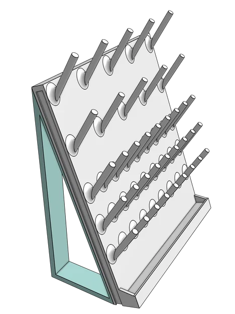 Kệ úp dụng cụ lab dạng đứng đơn giản (Simple Standing Lab Drying Rack) - Image 1