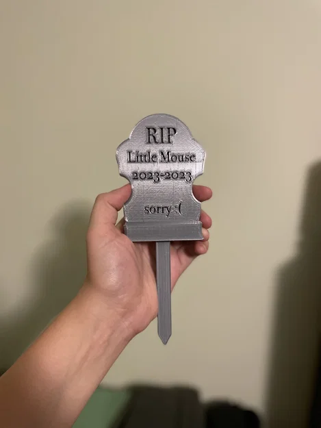 Bia mộ mini để trống kèm cọc cắm vườn - Image 2