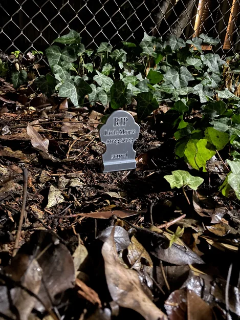 Bia mộ mini để trống kèm cọc cắm vườn - Image 3