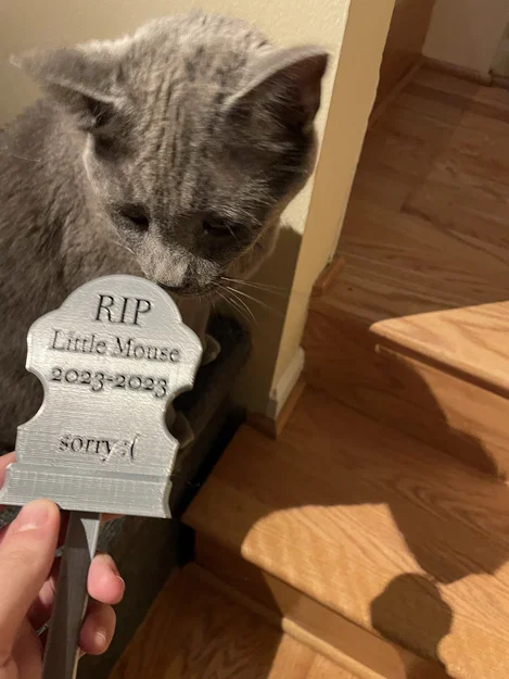 Bia mộ mini để trống kèm cọc cắm vườn - Image 4