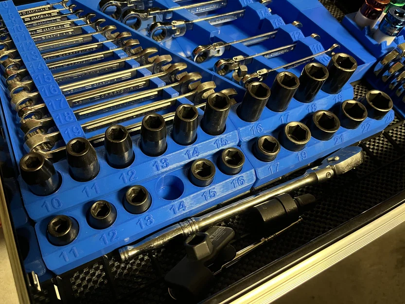 Khay Socket Gridfinity cho Duralast 1/2" Impact Socket - Image 1