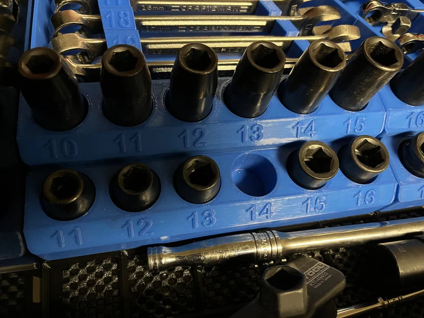 Khay Socket Gridfinity cho Duralast 1/2" Impact Socket - Image 2