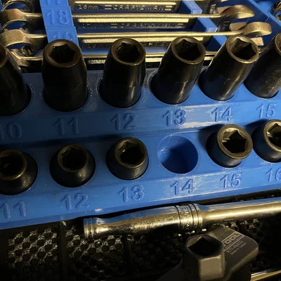 Khay Socket Gridfinity cho Duralast 1/2" Impact Socket