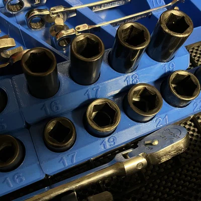 Khay Socket Gridfinity cho Duralast 1/2" Impact Socket
