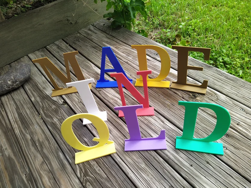 Bộ chữ cái 3D đứng độc lập trang trí bàn làm việc - Tự in ấn tại nhà - Image 1