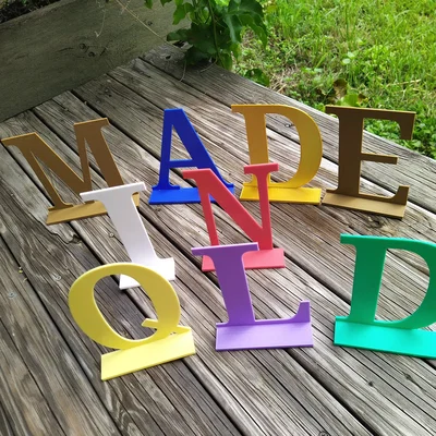 Bộ chữ cái 3D đứng độc lập trang trí bàn làm việc - Tự in ấn tại nhà