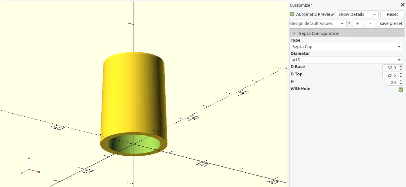 Septa/Sleeve Stopper tham số cho ống, chai & ống NMR (Parametric) - Image 3