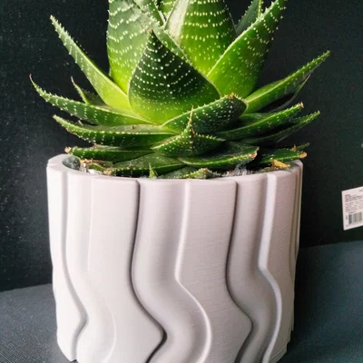 Mẫu Chậu Trồng Cây 3D Thiết Kế Gợn Sóng Tinh Tế (Planter Pot)