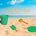 Bộ đồ chơi đi biển: xô, rổ rây, xẻng, cào - Thumbnail 1
