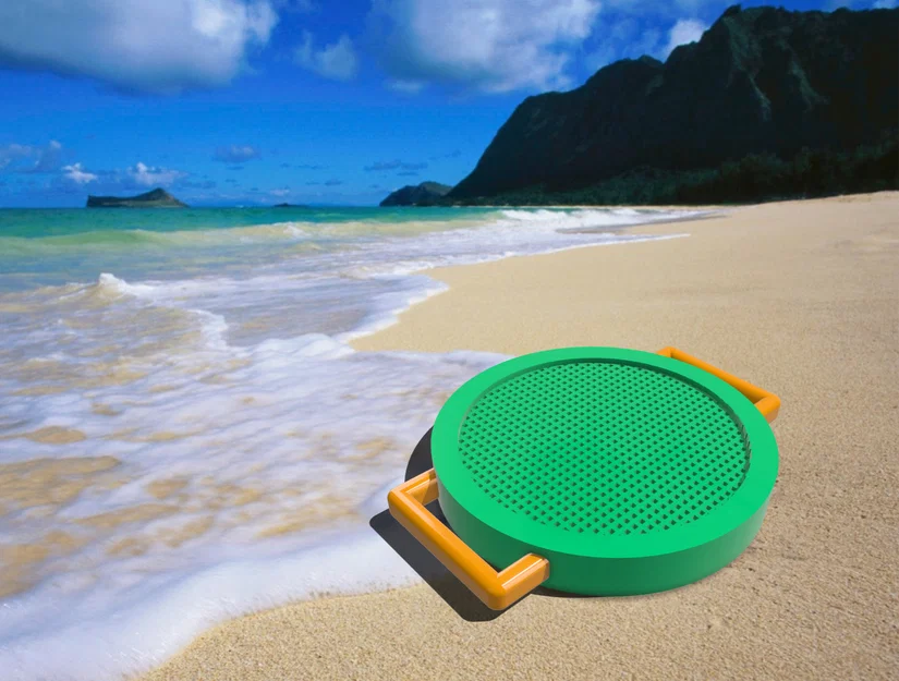 Bộ đồ chơi đi biển: xô, rổ rây, xẻng, cào - Image 3