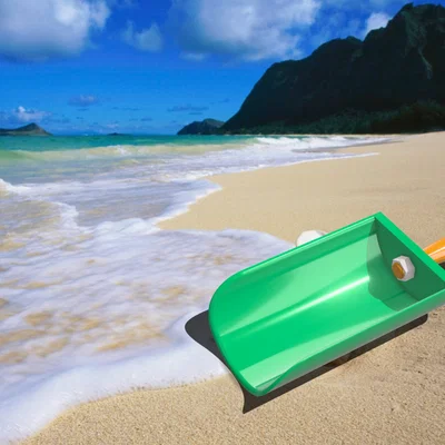 Bộ đồ chơi đi biển: xô, rổ rây, xẻng, cào