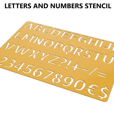 Stencil: Bảng chữ cái, ký tự và chữ số