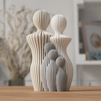Tượng Gia Đình 3 Con (Ngày của Cha) – Family Statue three children