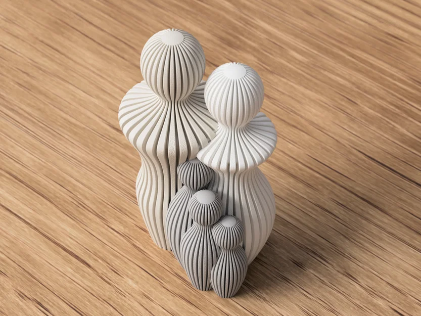 Tượng Gia Đình 3 Con (Ngày của Cha) – Family Statue three children - Image 2