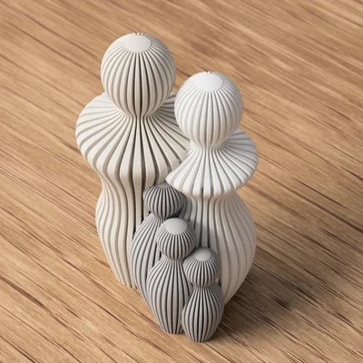 Tượng Gia Đình 3 Con (Ngày của Cha) – Family Statue three children