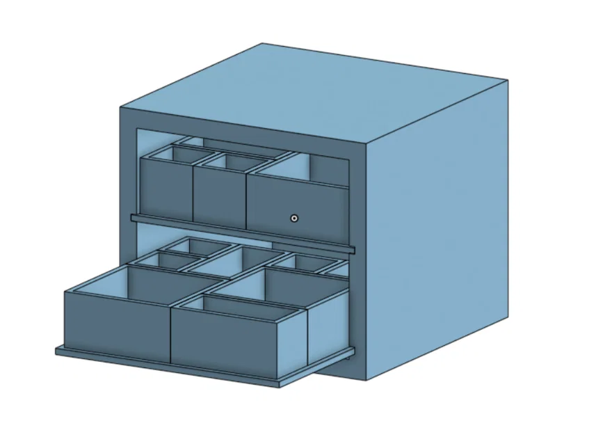 Hệ thống ngăn kéo lưu trữ Gridfinity Drawer tiện ích cho bàn làm việc - Image 1